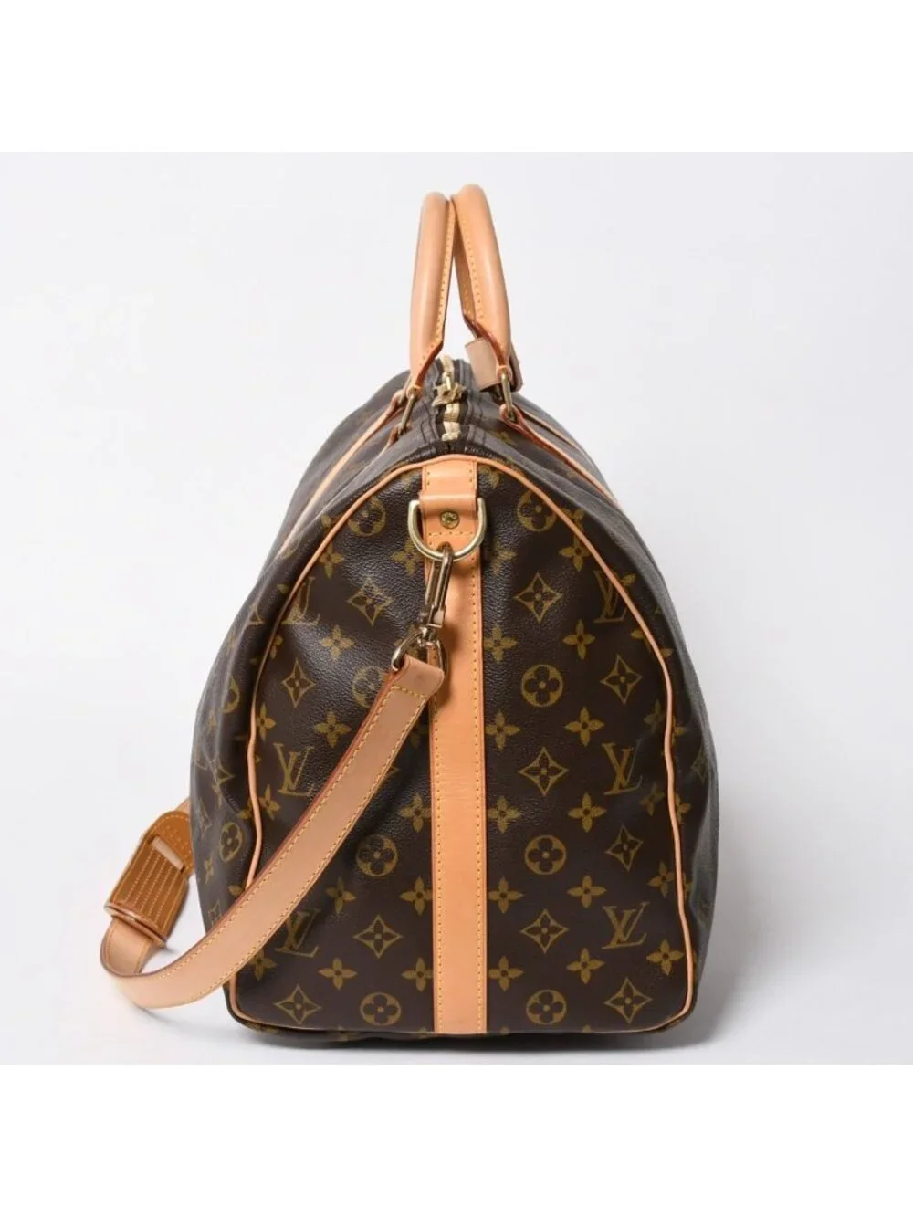 Louis Vuitton Monogram Keepall Bandouliere 50 Brown Boston Bag